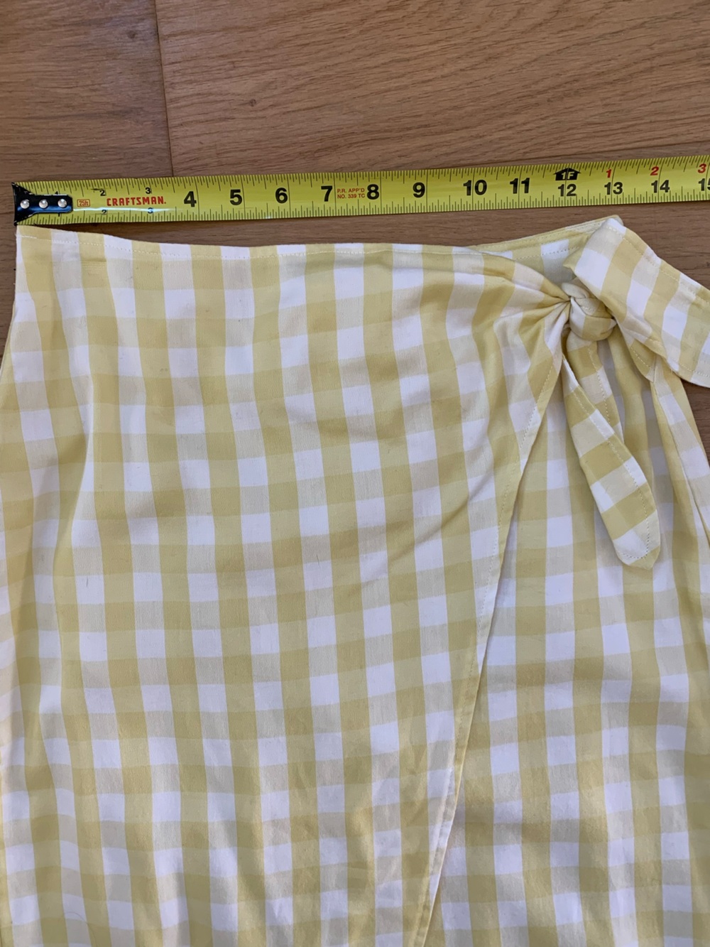 Madewell Yellow and White Gingham Sarong Skirt - Picture 4 of 11